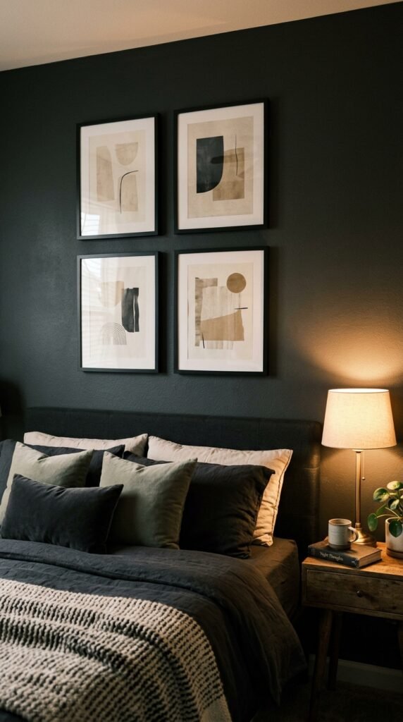 Soft Wall Art with Dark Frames