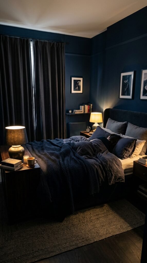 Heavy Curtains for a Calm Nighttime Feel