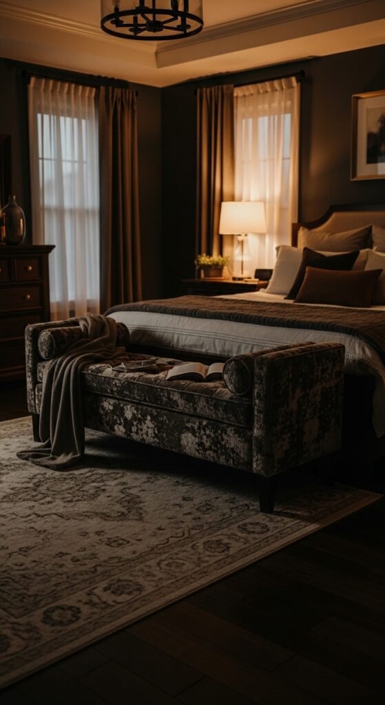 Cozy Bench at the Foot of the Bed
