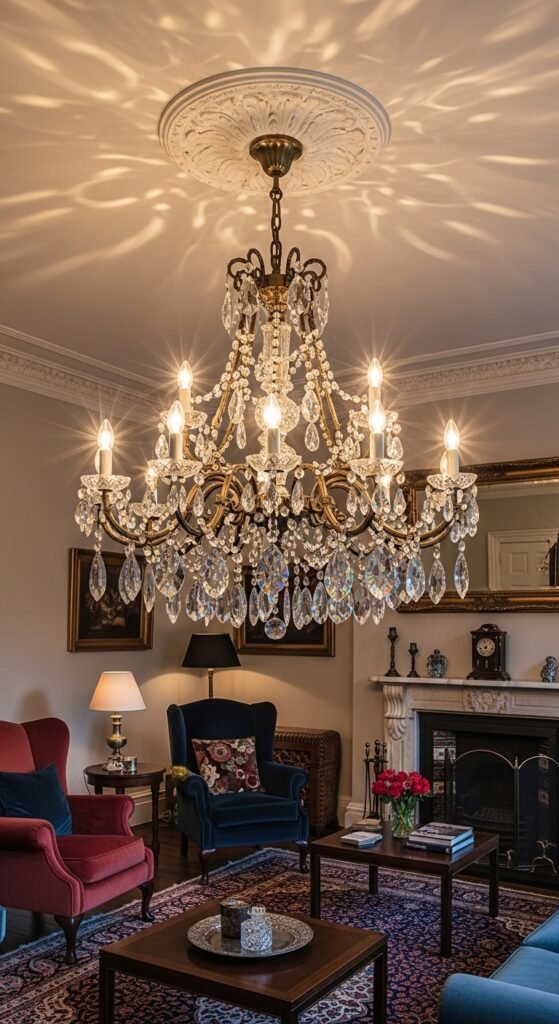 Add Crystal or Brass Lighting